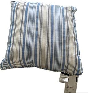 Ralph Lauren Weather Resistant pillow case 20x20 NWT blue/white stripes